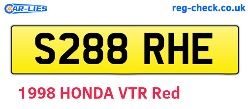 S288RHE are the vehicle registration plates.