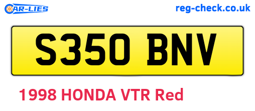 S350BNV are the vehicle registration plates.