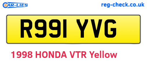 R991YVG are the vehicle registration plates.