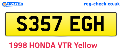 S357EGH are the vehicle registration plates.