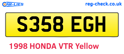 S358EGH are the vehicle registration plates.