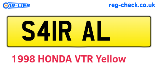 S41RAL are the vehicle registration plates.