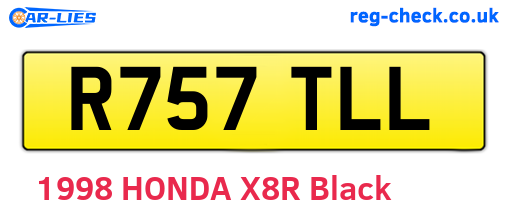 R757TLL are the vehicle registration plates.