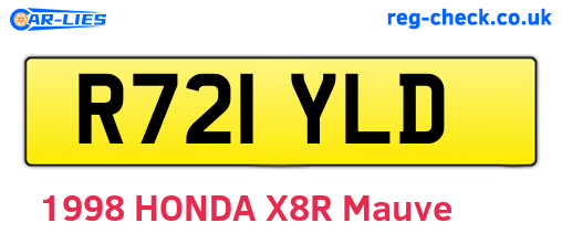 R721YLD are the vehicle registration plates.
