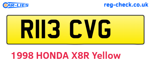 R113CVG are the vehicle registration plates.