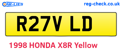 R27VLD are the vehicle registration plates.