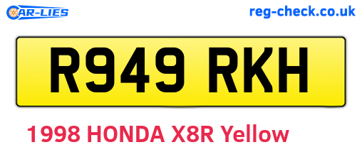 R949RKH are the vehicle registration plates.