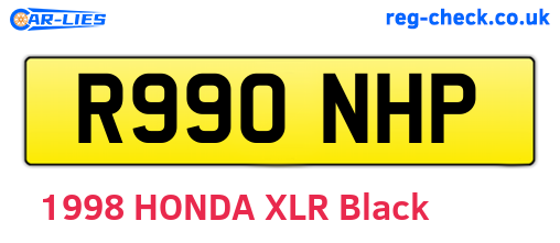 R990NHP are the vehicle registration plates.