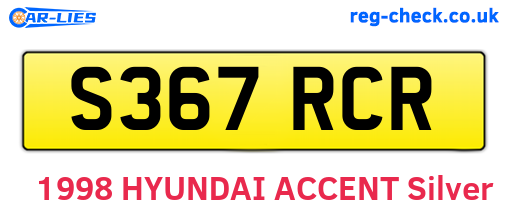 S367RCR are the vehicle registration plates.