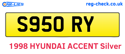 S95ORY are the vehicle registration plates.