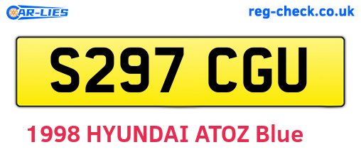 S297CGU are the vehicle registration plates.