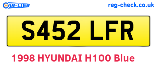 S452LFR are the vehicle registration plates.