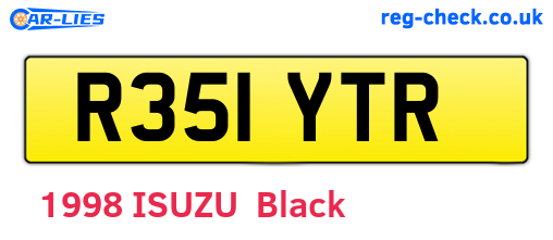 R351YTR are the vehicle registration plates.