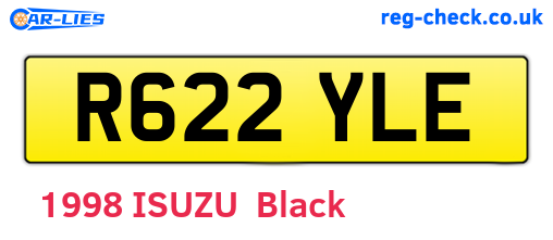 R622YLE are the vehicle registration plates.