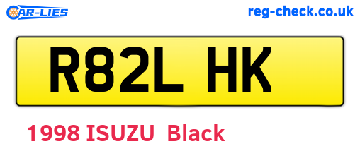 R82LHK are the vehicle registration plates.