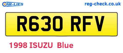 R630RFV are the vehicle registration plates.