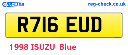 R716EUD are the vehicle registration plates.