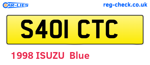 S401CTC are the vehicle registration plates.