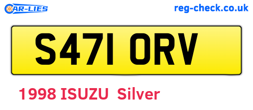 S471ORV are the vehicle registration plates.