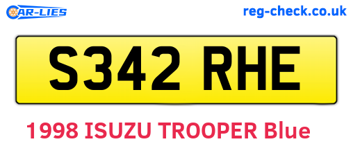 S342RHE are the vehicle registration plates.