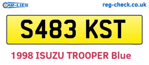 S483KST are the vehicle registration plates.