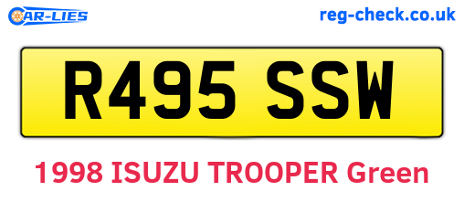 R495SSW are the vehicle registration plates.