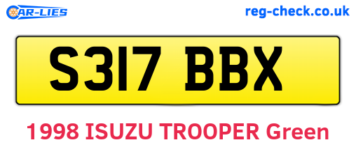 S317BBX are the vehicle registration plates.