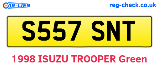 S557SNT are the vehicle registration plates.