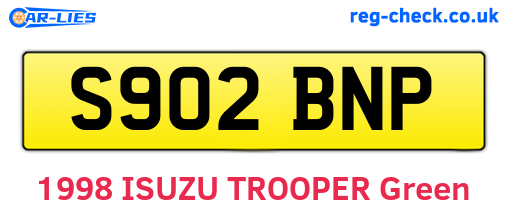 S902BNP are the vehicle registration plates.