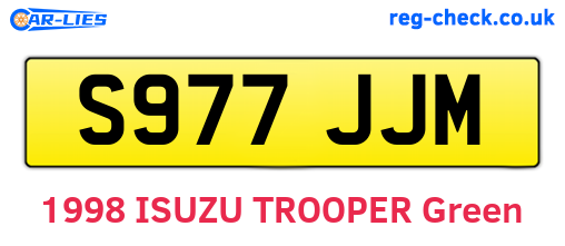 S977JJM are the vehicle registration plates.