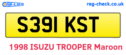 S391KST are the vehicle registration plates.