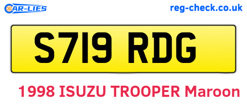 S719RDG are the vehicle registration plates.