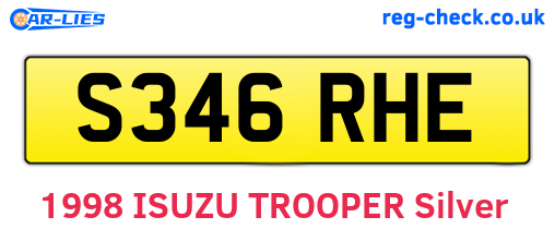 S346RHE are the vehicle registration plates.