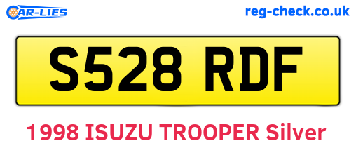 S528RDF are the vehicle registration plates.