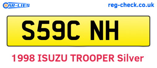 S59CNH are the vehicle registration plates.