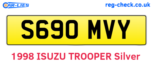 S690MVY are the vehicle registration plates.