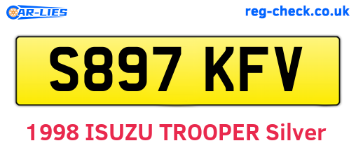 S897KFV are the vehicle registration plates.