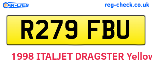 R279FBU are the vehicle registration plates.