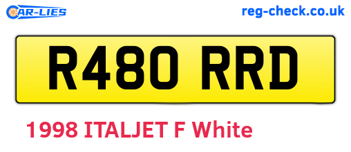 R480RRD are the vehicle registration plates.