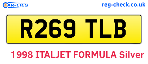 R269TLB are the vehicle registration plates.