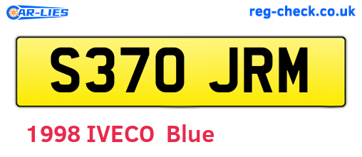 S370JRM are the vehicle registration plates.