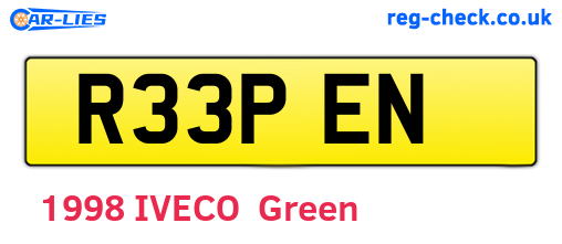 R33PEN are the vehicle registration plates.