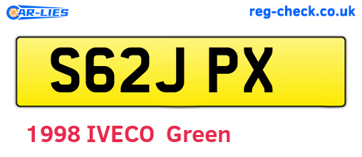 S62JPX are the vehicle registration plates.