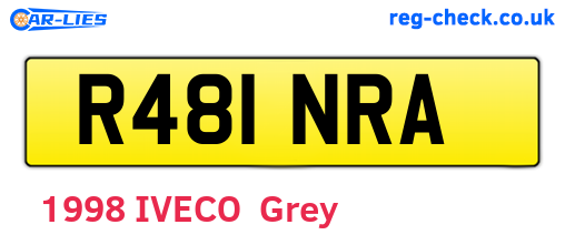 R481NRA are the vehicle registration plates.