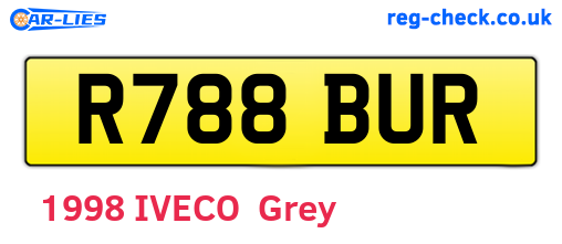 R788BUR are the vehicle registration plates.