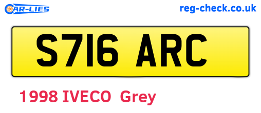 S716ARC are the vehicle registration plates.