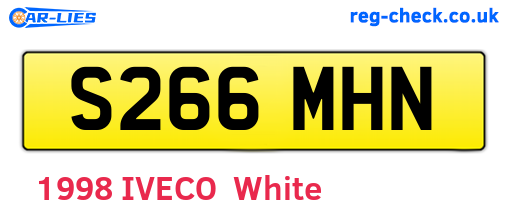 S266MHN are the vehicle registration plates.