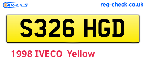 S326HGD are the vehicle registration plates.