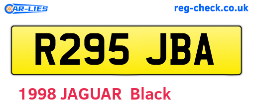 R295JBA are the vehicle registration plates.