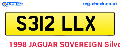 S312LLX are the vehicle registration plates.